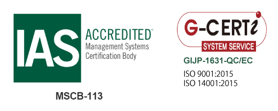 GIJP-1631-QC/EC ISO 9001:2015 ISO 14001:2015